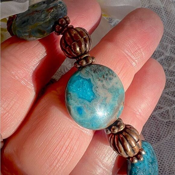 Vintage 90’s Agate Bead Bracelet - Picture 9 of 11